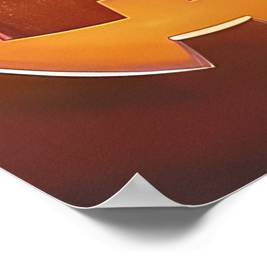 Poster Bull Terrier Halloween Éffrayant (Coin)