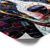 Poster Bull Terrier Mosaic Art (Coin)