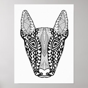 Poster Bull Terrier Sketch 2