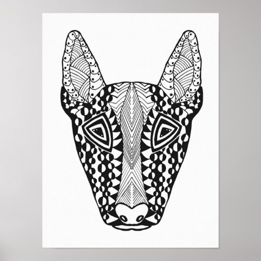Poster Bull Terrier Sketch 2 (Devant)
