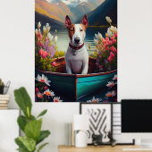 Poster Bull Terrier sur une pagaie : une aventure Pittore (Bureau à domicile)