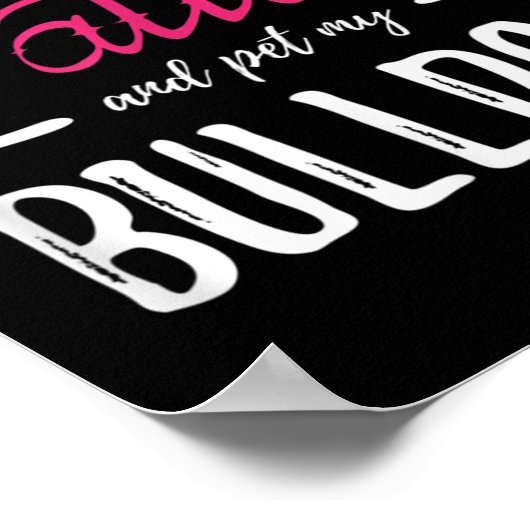 Poster Bulldog Amoureux des chiens Tattoo Funny Chien Mam (Coin)