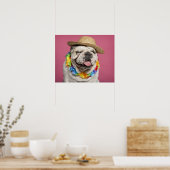 Poster Bulldog anglais (18 mois) en paille (Cuisine)