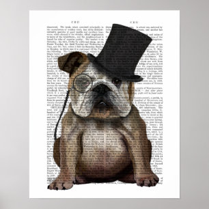 Poster Bulldog anglais, Hound officiel et Casquette