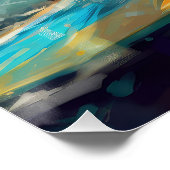 Poster Bulldog Beach Surf Peinture (Coin)