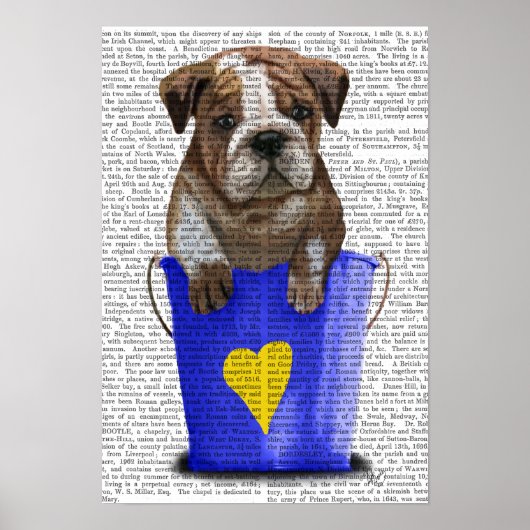 Poster Bulldog Bucket Of Love Blue (Devant)