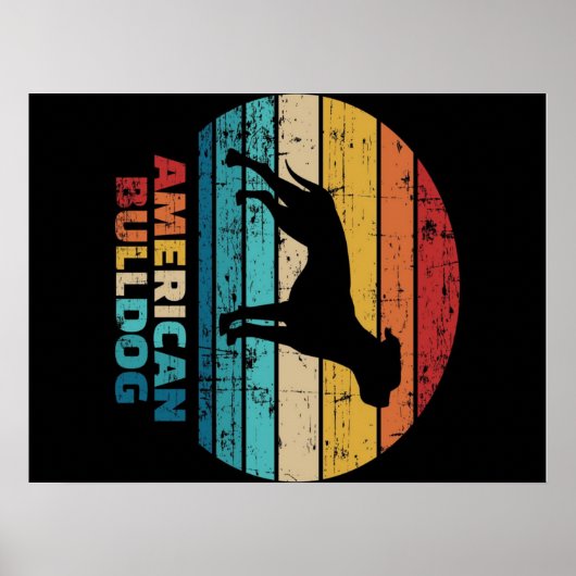 Poster Bulldog d'Amérique vintage (Devant)