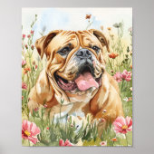 Poster Bulldog Décor Art Décor Imprimable (Devant)