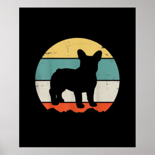 Poster bulldog français cadeau filles enfants français