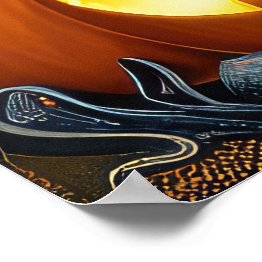 Poster Bulldog Halloween Éffrayant (Coin)