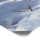 Poster Bulldog Qu'Il Neige Noël Brossé (Coin)