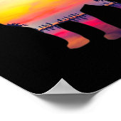 Poster Bulldog Sunset Design (Coin)