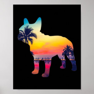 Poster Bulldog Sunset Design