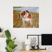 Poster Bulldog sur la promenade (Bureau à domicile)