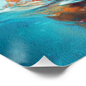 Poster Bulldog swimming in water 005 (Coin)