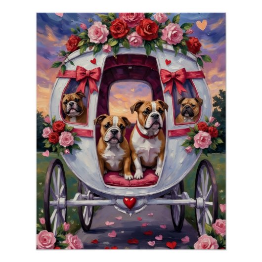 Poster Bulldog Valentine's Day (Devant)