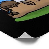 Poster Bulldozer Funny Animal Bull Pun Dark BG (Coin)