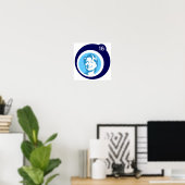 Poster bulle bleue d'hillary clinton (Bureau à domicile)