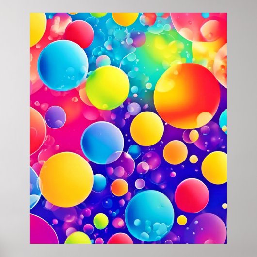 Poster Bulle colorée Art Abstrait (Devant)