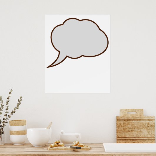Poster bulle de discours (Cuisine)