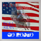 Poster BULLE DE LA SALUBRITÉ DU SANG RIDIN, Go Rodeo (Devant)