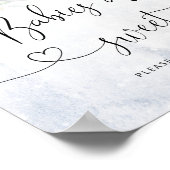 Poster Bulle de Noël élégant bleu Bébés sont doux (Coin)