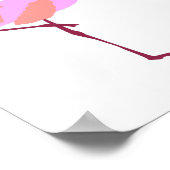 Poster Bulle Flamant rose de gomme à bulle (Coin)