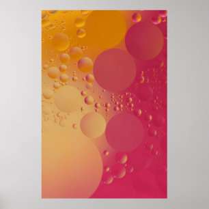 Poster Bulle numérique rose et orange