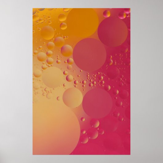 Poster Bulle numérique rose et orange (Devant)