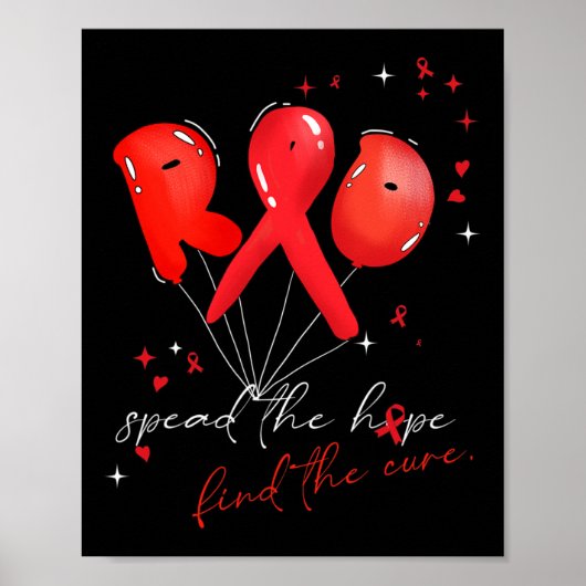 Poster bulle sang cancer conscience rouge propager l'espo (Devant)