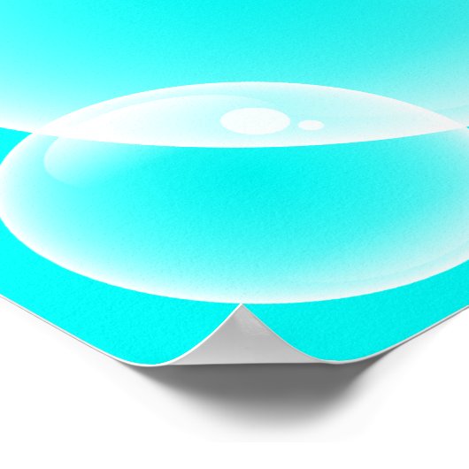 Poster Bulles bleues (Coin)