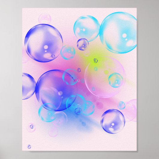 Poster BULLES - Bulles Colorées Pour Enfants - (Devant)