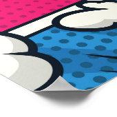 Poster Bulles comiques à demi-ton Motif sans couture (Coin)