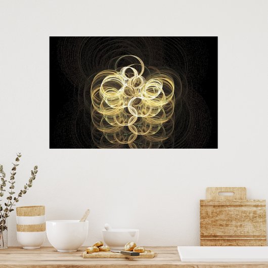 Poster Bulles de champagne (Cuisine)