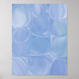Poster Bulles de marbre bleu