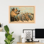 Poster Bulles de rue murales, toujours la même (Bureau à domicile)