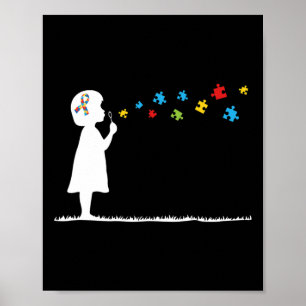 Poster Bulles de souffle Sensibilisation sur l'autisme Je