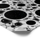 Poster Bulles d'espace - Blanc/Argent (Coin)