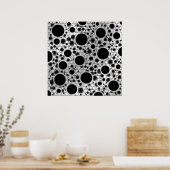 Poster Bulles d'espace - Blanc/Argent (Cuisine)