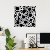 Poster Bulles d'espace - Blanc/Argent (Bureau à domicile)