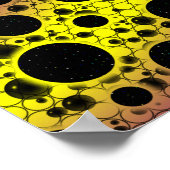 Poster Bulles d'espace - Jaune/Violet (Coin)