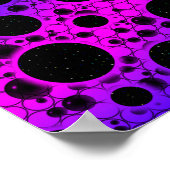 Poster Bulles d'espace - Rose/Bleu (Coin)