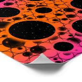 Poster Bulles d'espace - Taches - Orange/Rose (Coin)