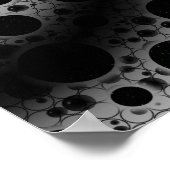 Poster Bulles d'espace tachetées - Blanc/Noir (Coin)