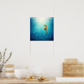 Poster Bulles en forme de coeur (Cuisine)