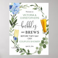 Bulles et Brews couples baby shower signe de bienv