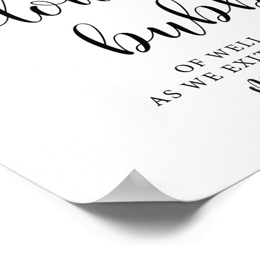 Poster Bulles Mariages rustiques Envoyer Désactiver (Coin)