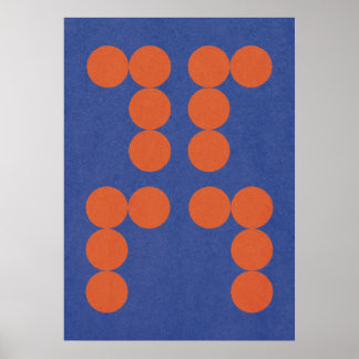 Poster Bulles orange