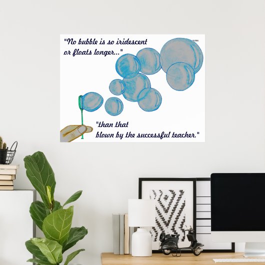 Poster Bulles soufflantes (Bureau à domicile)