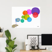Poster Bulles soufflantes (Arc-en-ciel) (Bureau à domicile)